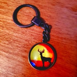 Deer scenery keychain hand crafted
